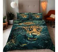 Zbeiba Super King Duvet Cover Fierce tiger in water Pattern Soft Brushed Microfiber Duvet Bedding 3 Piece with 2 pillowcase（220x260+2 * 50x75,#8）