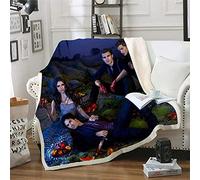 Zbeiba Vampire Blanket Diaries Cuddly Blanket 150 x 200 cm Fluffy Flannel Blanket Soft and Warm Throw Blanket A8 Sofa Blanket for Children Boys Adults