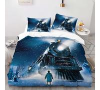 Zbeiba Vintage Train in Ice Bedding Set Double Duvet Cover Sets with 2 Pillowcases,#7,For Kids Boys girs Teen Men
