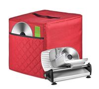 Zbeiur Meat Slicer Cover, Food Slicer Cover,With Organizer Bag for Accessories, such as Stainless steel blade, brush, etc., waterproof fabric, easy to clean. (Red)