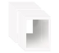 ZBEIVAN 18x24 White Picture Mats for 16x20 Pictures with Core Bevel Cut Frame Mattes - Pack of 12