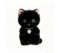 ZBELLO 15cm Cute Cat Plush Keychain - Sitting & Lying Colorful Kitten Plush Pendant with Ring, Cartoon Animal Stuffed Plushie Bag Charm Decoration for Girls & Cat Lovers (Black cat)