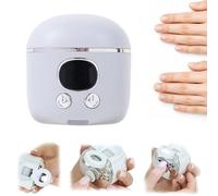 ZBELLO 2 in 1 Electric Nail Cutter, Electric Nail Clipper Trimmer with LED Light & 2.5X Magnifying Lens, Rechargeable Automatic Nail Clippers for Kids Adults Seniors (Light Grey)