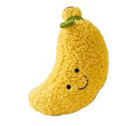 ZBELLO 25cm Fruit Plush Toy, Soft Pineapple&Pumpkin Cushion with Plush, Gift for Girls and Boys (Banana)