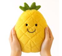 ZBELLO 25cm Fruit Plush Toy, Soft Pineapple&Pumpkin Cushion with Plush, Gift for Girls and Boys (Pineapple)