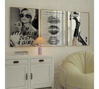 ZBELLO 3 Piece Wall Art Set, Black and White Retro Poster Prints with Disco Ball Boots Design, Aesthetic Wall Decor for Bedroom, Dorm Room, Apartment and Office (21x30cm)