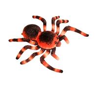 ZBELLO 3D Lifelike Spider Plush Doll, Realistic Creepy Tarantula Stuffed Animal, Soft Simulation Horror Spider Toy for Haunted House Decor, Halloween Party Props, Prank Gifts (Orange)