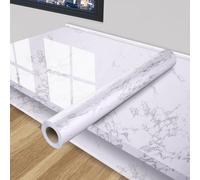 ZBELLO 80cm X 20m Marble-Effect Self-Adhesive Wallpaper, Marble Contact Paper, Granite Effect, Marble-Patterned Self-Adhesive Wallpaper Vinyl Cover for Kitchen Countertops (40CMx5M,E)