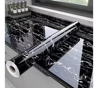 ZBELLO 80cm X 20m Marble-Effect Self-Adhesive Wallpaper, Marble Contact Paper, Granite Effect, Marble-Patterned Self-Adhesive Wallpaper Vinyl Cover for Kitchen Countertops (60CMx2M,H)