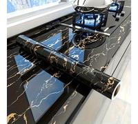 ZBELLO 80cm X 20m Marble-Effect Self-Adhesive Wallpaper, Marble Contact Paper, Granite Effect, Marble-Patterned Self-Adhesive Wallpaper Vinyl Cover for Kitchen Countertops (40CMx10M,G)