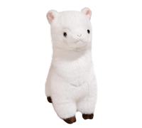 ZBELLO Alpaca cuddly toy, standing alpaca soft toy, cuddly alpaca, cute soft plush horse toy, gift for children, girls, lovers (Weiß,40cm)