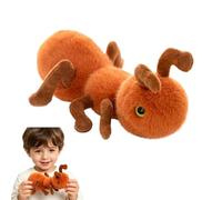 ZBELLO Ant Soft Toy, Cute Realistic Ant Plush Toy, 20cm Stuffed Insect Animal Doll, Soft Polyester Bug Plush for Kids Gift Home Decor (20cm,ant)