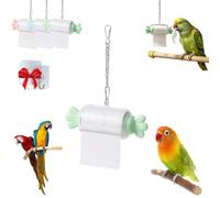ZBELLO Bird Shredding Toys, Parrot Chewing Toy with Hanging Chain, Interactive Chewing Accessory, Easy To Install Parrot Cage Accessories for Parakeet Cockatiel Conure Lovebird (green)
