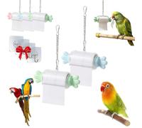 ZBELLO Bird Shredding Toys, Parrot Chewing Toy with Hanging Chain, Interactive Chewing Accessory, Easy To Install Parrot Cage Accessories for Parakeet Cockatiel Conure Lovebird (blue+green)