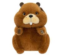 ZBELLO Brown Beaver Soft Toy, Cute Cartoon Plush Beaver, Soft & Fluffy Plush Toy with Big Teeth - Perfect as a child’s companion or a decorative gift for the living room (20 cm)