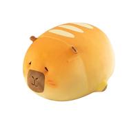 ZBELLO Capybara cuddly toy Capybara soft toy, kawaii capybara plush cushion, soft with bread, plushie gift for children boys girls (Bread,30 cm)