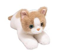 ZBELLO Cuddly toy cat, simulation short haired cat plush toy doll, 45 cm simulation short haired cute doll, fluffy plush, soft toy doll, gift for children (45cm,Khaki)