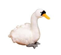 ZBELLO Cute black swan plush toy, swan doll throw pillow, stuffed animal throw pillow for home decoration, a gift suitable for boys and girls. (white)