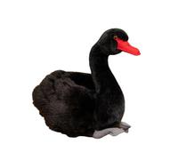ZBELLO Cute black swan plush toy, swan doll throw pillow, stuffed animal throw pillow for home decoration, a gift suitable for boys and girls. (black)