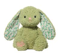 ZBELLO Cute Bunny Plush Toy, Soft Stuffed Animal with Floral Ears, Fluffy Rabbit Plushie for Kids, Toddlers, Girls, Perfect for Bedtime, Birthday Gifts & Home Decor (GREEN)