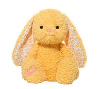 ZBELLO Cute Bunny Plush Toy, Soft Stuffed Animal with Floral Ears, Fluffy Rabbit Plushie for Kids, Toddlers, Girls, Perfect for Bedtime, Birthday Gifts & Home Decor (YELLOW)