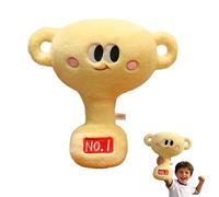 ZBELLO Cute Cartoon Trophy Plush Toy, Soft Fluffy Winner Award Stuffed Plushie with NO.1 & BEST Designs, Novelty Trophy Keychain Cuddly Toy for Kids Reward, Celebration Gift (30 cm,NO.1)
