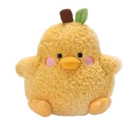 ZBELLO Cute Duck Plush, Soft Stuffed Fruit Animal Toy, Pear Duck stuffed animal throw pillow for home decoration, a gift suitable for boys and girls.for Kids and Adults. (Yellow,28cm)
