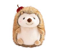 ZBELLO Cute Hedgehog Plush with Apple Decor, Soft Stuffed Forest Animal Toy, Adorable Cuddly Plushie Gift for Kids & Home Decor (Brown, 16CM)
