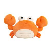 ZBELLO Cute Orange Crab Plush Pillow, Fluffy Sea Animal Stuffed Cuddly Toy, Sofa Decor Gift for Kids (60x35cm)