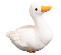 ZBELLO Cute White Duck Plush Toy, Soft Stuffed Animal Duck Pillow with Realistic Design, Fluffy Plushie for Kids Toddlers, Perfect for Bedtime Snuggles, Nursery Decor & Birthday Gifts (25CM)