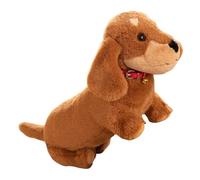 ZBELLO Dachshund Plushies Stuffed Animals for Kids, Velvet Cuddly Toy Dog Dachshund, Dogs Like Real Plush Toy, Cute Realistic Sausage, Stress Relieves, Cuddly Doll for Hugging (brown collar,55cm)