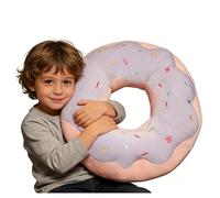 ZBELLO Donut Plush, Soft Round Stuffed Cushion,Donut Throw Pillow, for Couch Floor Chair Sofa Office, for Boys or Girls (Pinkish Purple,70cm)