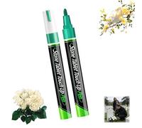 ZBELLO Golden Tombstone Marker Pen for Restoring Faded Grave Inscriptions, Waterproof Stone Touch-Up Pen with Strong Coverage, for Gravestone Lettering and Memorial Inscriptions (6pcs-green)