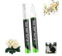 ZBELLO Golden Tombstone Marker Pen for Restoring Faded Grave Inscriptions, Waterproof Stone Touch-Up Pen with Strong Coverage, for Gravestone Lettering and Memorial Inscriptions (6pcs-white)