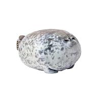 ZBELLO Kawaii Seal Plush Toy Pillow, Chubby Blob Seal Stuffed Animal, Cute 3D Sea Lion Cushion, Soft Sleeping Throw Pillow Gift for Kids & Girls Room Decor (Gray,40cm)