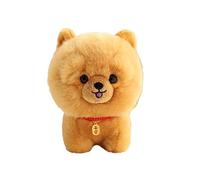 ZBELLO Kawaii Teddy Pets Lifelike Fluffy Puppy Soft Doll Cute Small Chow Pomeranian Corgi Yorkie Plush Toys with Charm Birthday Gift For Girl (Chow Chow)