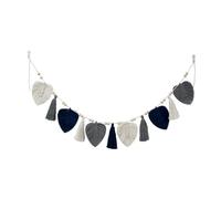 ZBELLO Macrame Wall Hanging, Boho Chic Green Leaf Tapestry - Handmade Woven Wall Decor, Feather Design for Bedroom, Living Room, Office, Apartment, Modern Wall Decor (Blue)