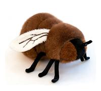 ZBELLO Novelty Fly Plush Toy Set, Realistic Grey & Brown Dung Beetle Stuffed Animal, Creepy Cute Soft Plushie Cuddle Pillow, Funny Birthday/Prank Gift for Kids Adults Him Her (BROWN)