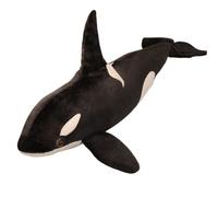 ZBELLO Orca Plush Toy,Toy Giant Soft Cuddly Killer Whale Stuffed Animal For Kids Adults, Simulation Killer Whale Plush Toys,Realistic Orca Whale Plush,Gift for Boys Girls Home Decor (Black,130 cm)