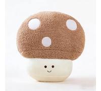 ZBELLO Plush Mushroom Doll，Soft Pillow ，Plush Decorative Cushion, Ultra Soft Stuffed Doll Design，Throw Doll Shaped for Kids, Valentines Day present (BROWN)