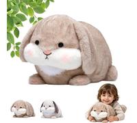 ZBELLO Plush Rabbit Toy, Cute Lop-Eared Bunny Plush Toy, Soft Kawaii Rabbit Stuffed Animal Pillow for Kids Adults, Multiple Sizes (11cm,yellow)