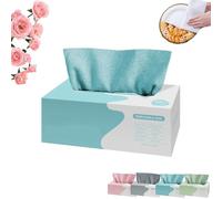 ZBELLO Pull-Out Cleaning Cloths, Pull-Out Microfiber Cleaning Cloths in a Box, Super Absorbent Microfiber Cleaning Cloth in Box for Kitchen,Car, Motorbike, Windows (blue)