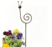 ZBELLO Rustic Metal Snail Garden Stake Set - Rusty Garden Sculpture, Outdoor Lawn Ornament & Plant Support, Farmhouse Yard Art for Patio, Porch & Backyard (Snail)
