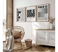 ZBELLO Set of 3 Posters, 2D Flat, Modern Black and White Murals, Canvas Prints of Scriptures, Minimalist Decorations for Boys' Rooms, Living Rooms, or College Dormitories, Frameless (30x40cm)