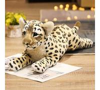 ZBELLO Small Tiger Cuddly Toy, Cute Realistic Plush Toy, Soft Plush Wild Animal, Sleep aid for children, Gifts for Boys and Girls (48 cm,Leopard)