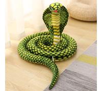 ZBELLO Snake Plush Toy, Python Stuffed Animal, Realistic Cobra Plush Toy, Snake Plush for Birthday Party Prank Props (Green,240 cm)