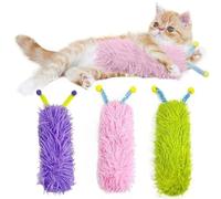 ZBELLO Soft Catnip Plush Cat Pillow Toy, Durable Chewing & Bite Toy for Cats, Interactive Self-Play Pet Cushion for Indoor Kittens and Adult Cats (3pcs)