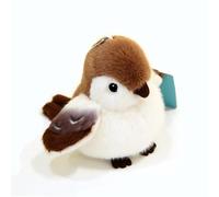 ZBELLO Sparrow soft toy, furry bird soft toy, realistic 12 cm bird, cute little bird keyring as a gift for your friends,Christmas Birthday Gift for Kids Children Girls Boys (12CM,Sparrow)