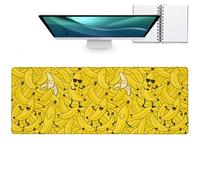 zbezbe Banana Large Mouse Pad, Anti Slip Rubber Base Mousepad Funny Extended Desk Mat, Fruit Cartoon Mousepads Gifts Decor Computer Accessories for Office Home Gaming Workbench, 31.5x11.8x0.12 Inch