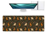 zbezbe Bunny Large Mouse Pad, Anti Slip Rubber Base Mousepad Cute Extended Desk Mat, Rabbit Floral Mousepads Gifts Decor Computer Accessories for Office Home Gaming Workbench, 31.5x11.8x0.12 Inch